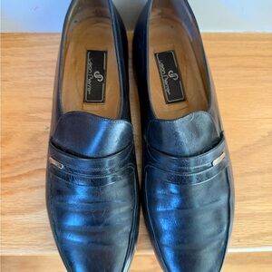 Sleek Black Leather Loafers